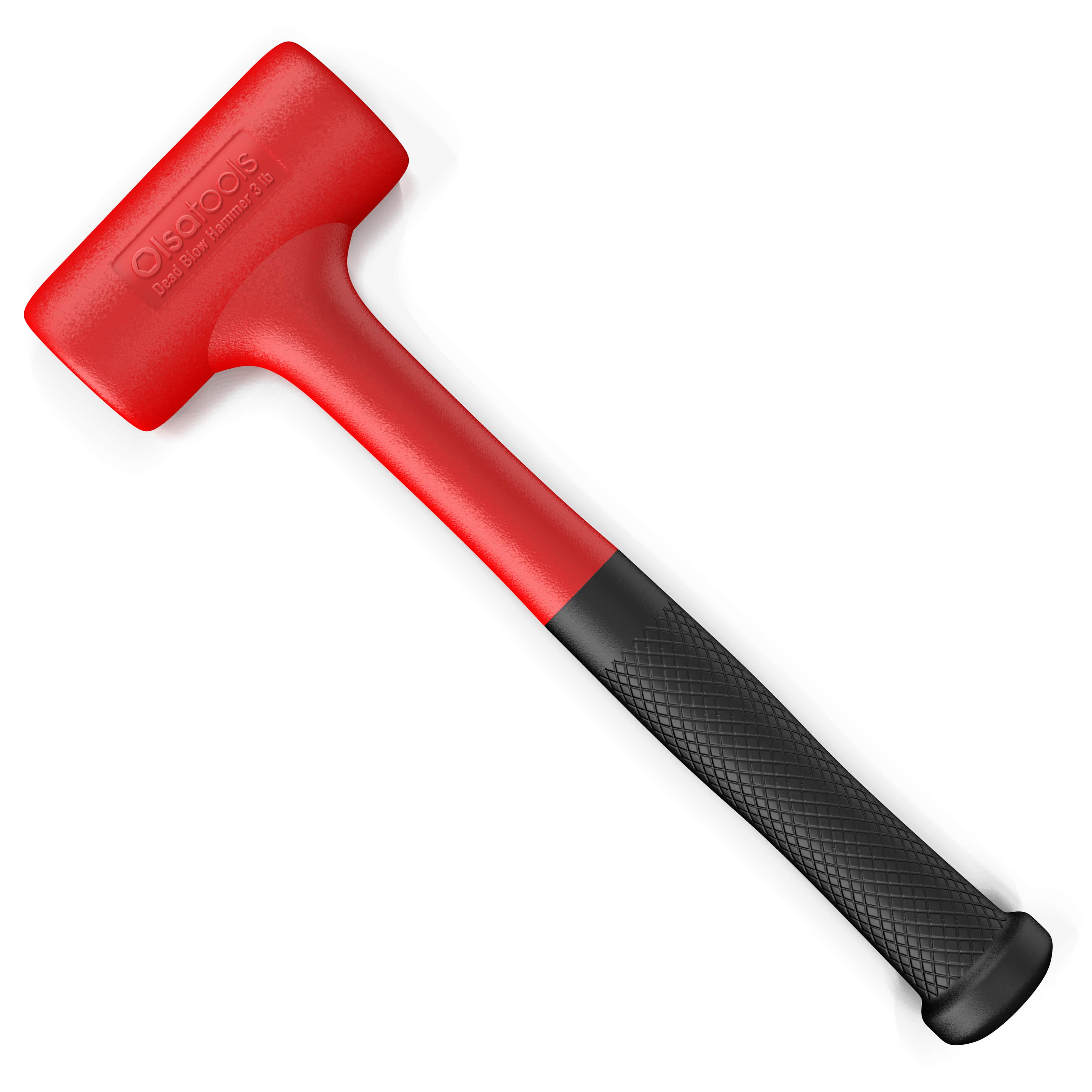 3 LB Dead Blow Mallet - Heavy Duty Rubber Hammer For Auto Body, Woodworking, Assembly
