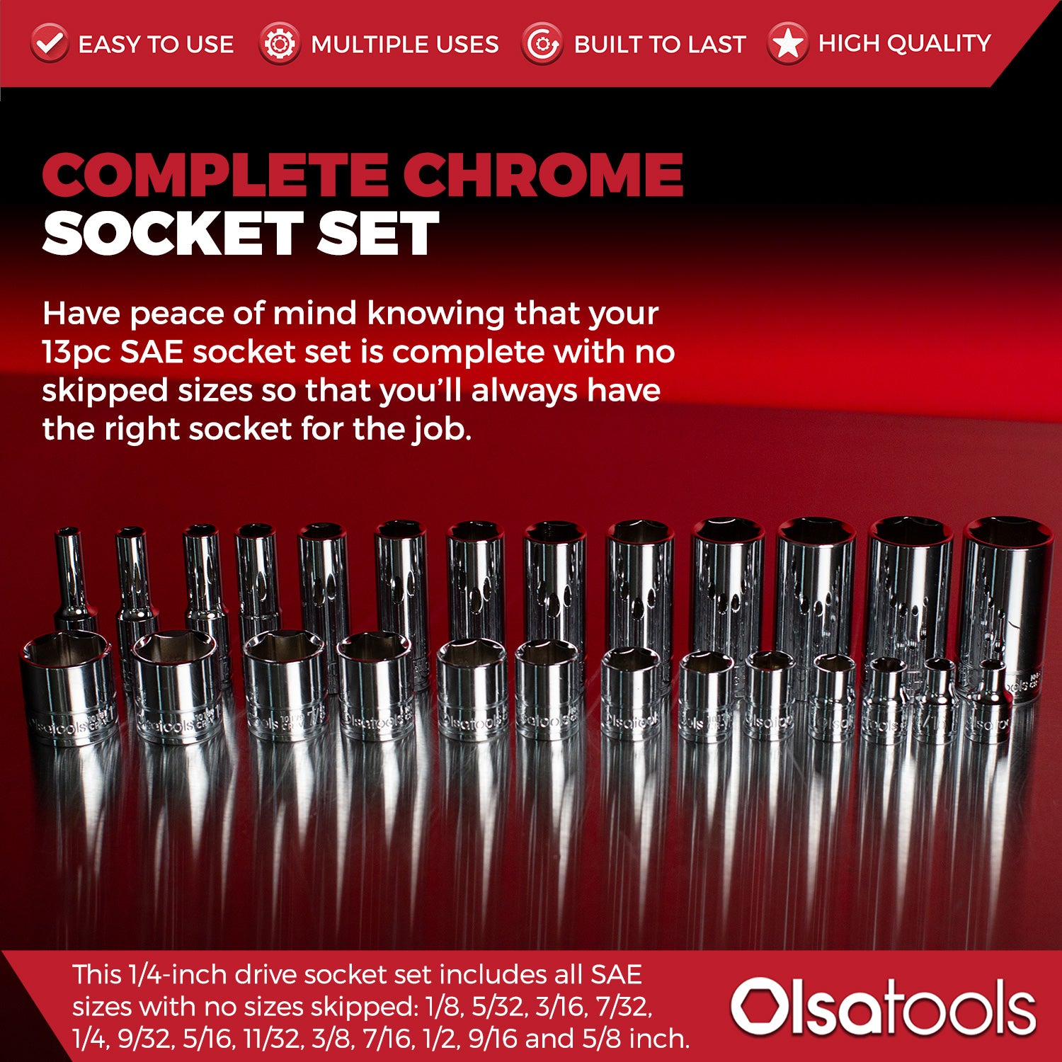 Professional-Grade Chrome Socket Sets | Olsa Tools – Olsa Tools Canada