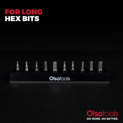 MSKH1R38BITBLK,alt:Single-Row Magnetic Socket Bit Holders 3/8" Drive For Long Hex Bits