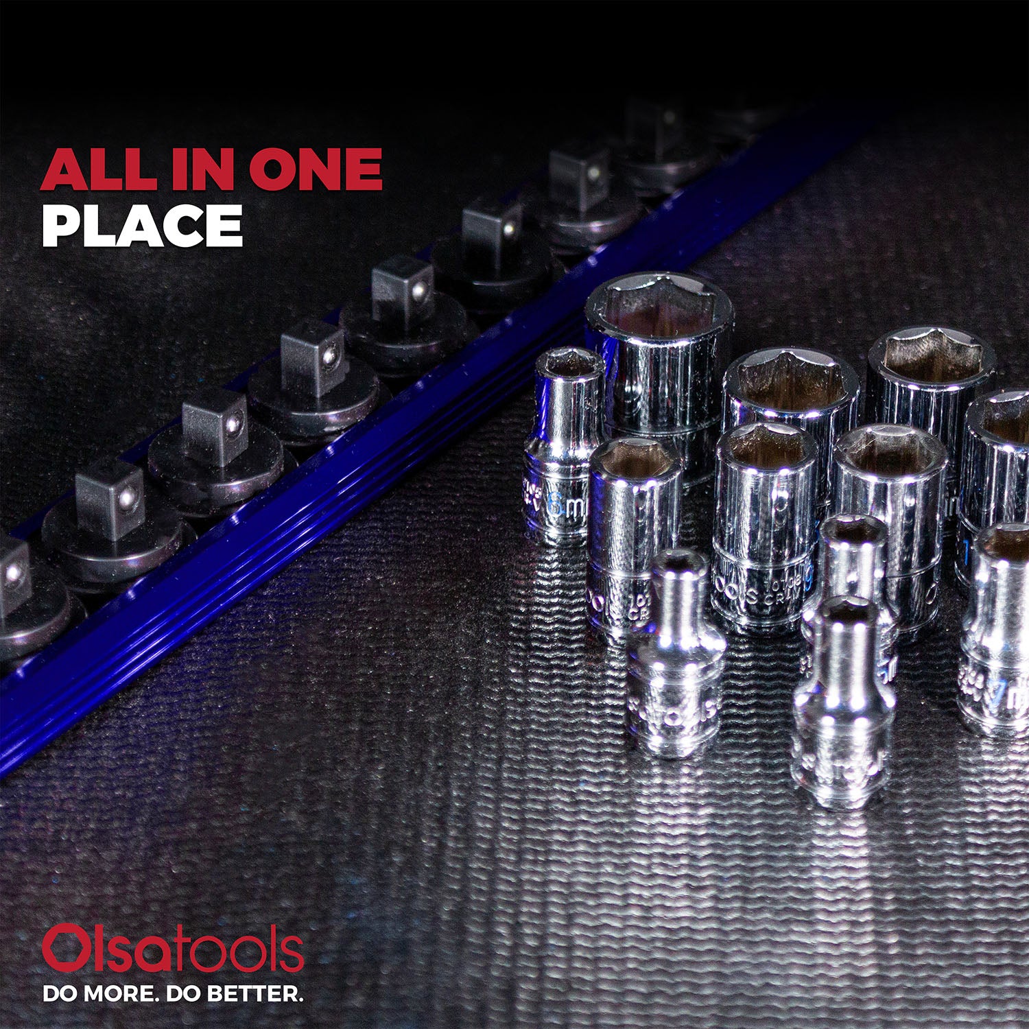 Magnetic Aluminum Socket Rails with Swiveling Clips | Olsa Tools ...